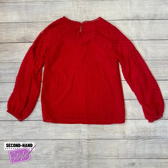 Wonder Nation Girls SzXL Lined Dressy Dark Red Blouse - Picture 2 of 2